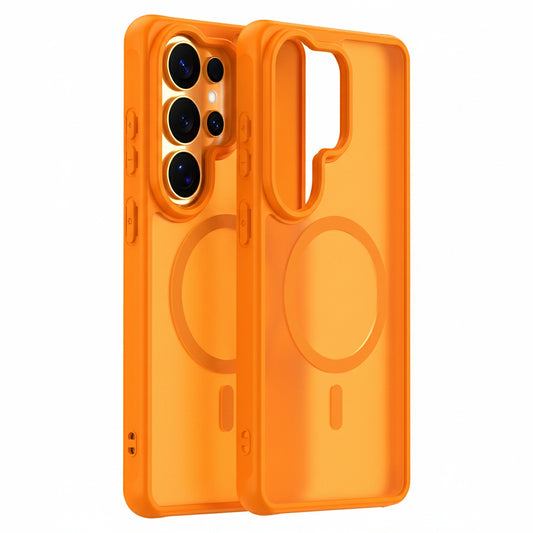 Funda MagSafe para Samsung Galaxy S26 Ultra S948, Techsuit, HaloFrost II, Naranja