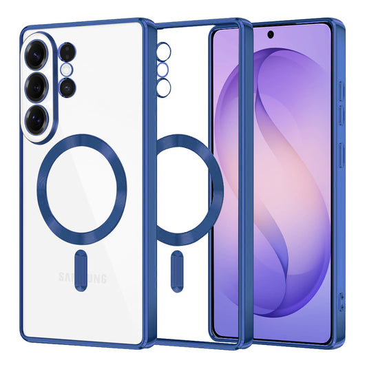 Funda MagSafe para Samsung Galaxy S26 Ultra, Techsuit, Luxury Crystal, Azul Oscuro