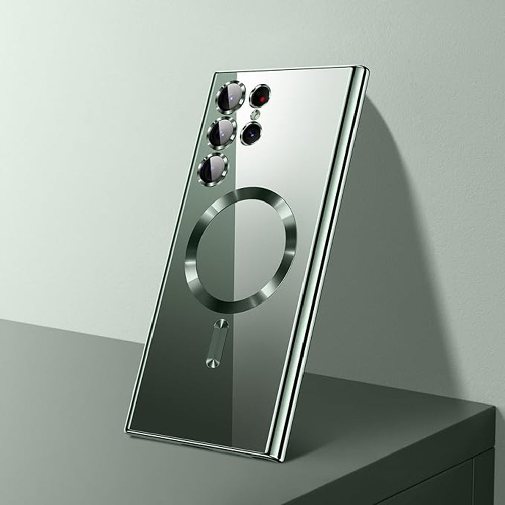 Funda MagSafe para Samsung Galaxy S26 Ultra, Techsuit, Luxury Crystal, Azul Oscuro