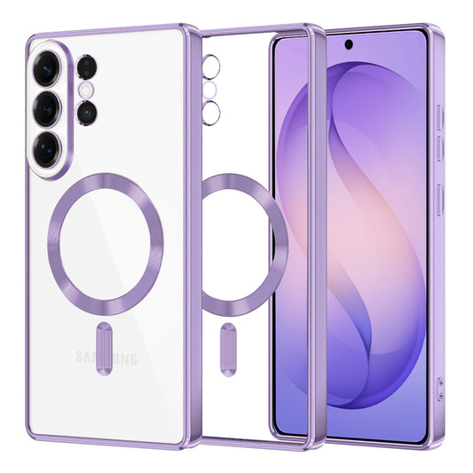Funda MagSafe para Samsung Galaxy S26 Ultra, Techsuit, Luxury Crystal, Lila Claro