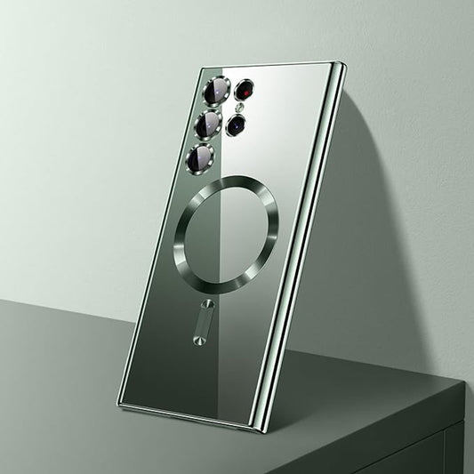 Funda MagSafe para Samsung Galaxy S26 Ultra, Techsuit, Luxury Crystal, Roja