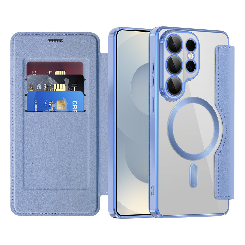 Funda MagSafe para Samsung Galaxy S26 Ultra S948, Techsuit, SmartMag Book, Azul