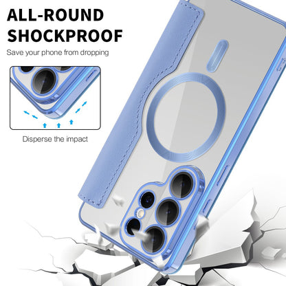 Funda MagSafe para Samsung Galaxy S26 Ultra S948, Techsuit, SmartMag Book, Azul