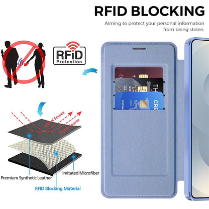 Funda MagSafe para Samsung Galaxy S26 Ultra S948, Techsuit, SmartMag Book, Azul