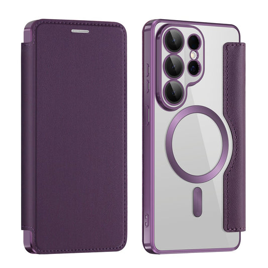 Funda MagSafe para Samsung Galaxy S26 Ultra, Techsuit, SmartMag Book, Morado