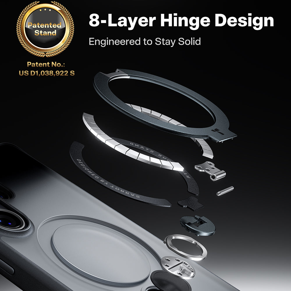 Funda MagSafe para Samsung Galaxy S26 Ultra, Torras, Ostand Spin, Negra