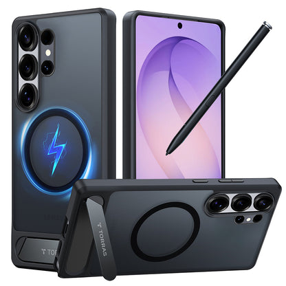 Funda MagSafe para Samsung Galaxy S26 Ultra, Torras, Pstand, Negra