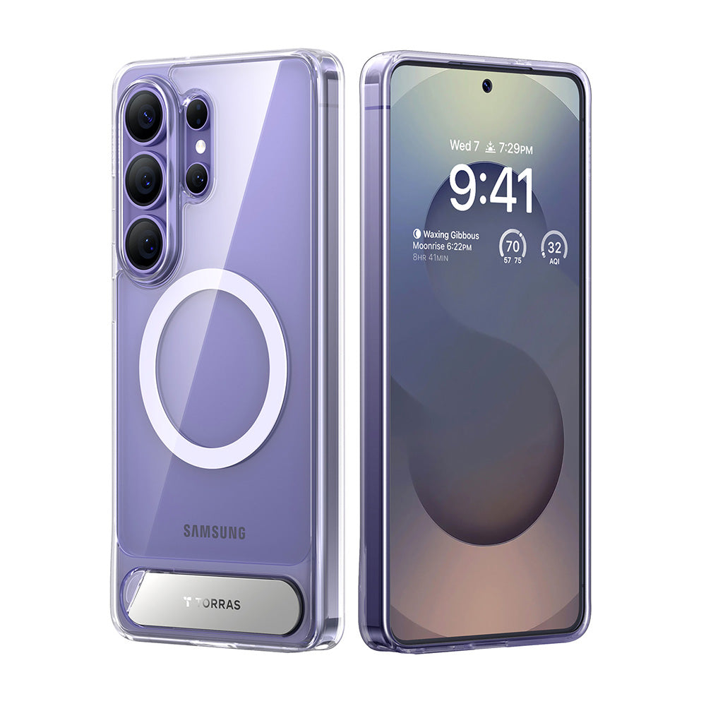 Funda MagSafe para Samsung Galaxy S26 Ultra, Torras, Pstand, Transparente