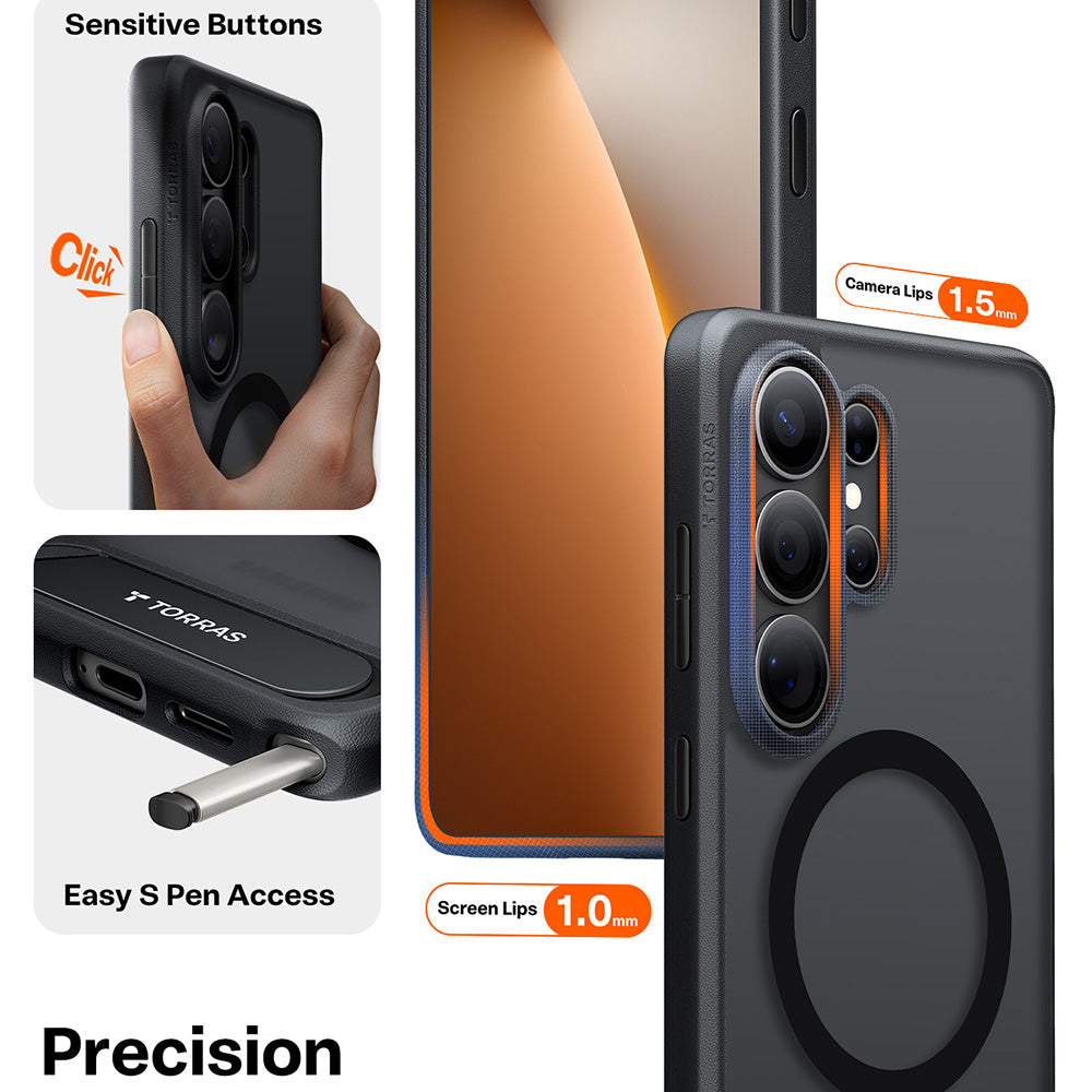 Funda MagSafe para Samsung Galaxy S26 Ultra, Torras, Pstand, Transparente