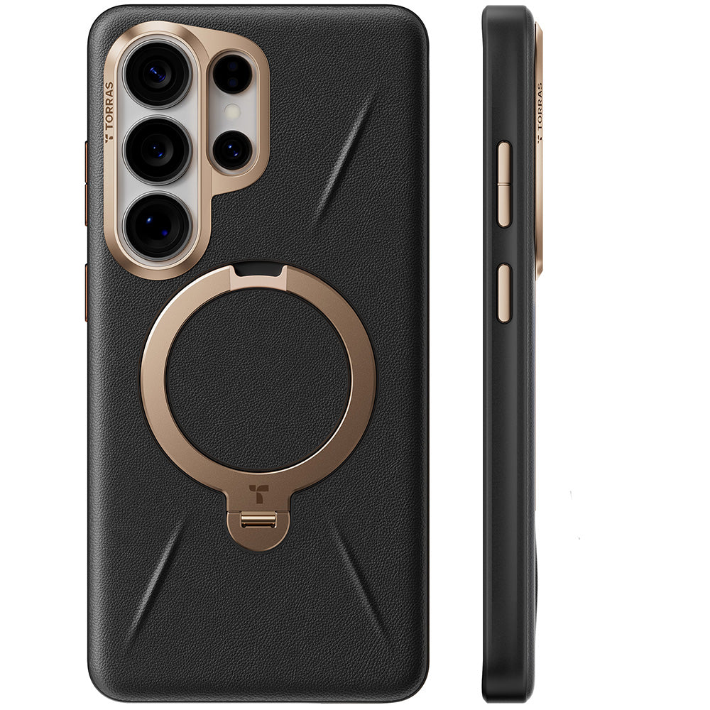 MagSafe Case for Samsung Galaxy S26 Ultra, Torras, QPRO Leather, Black