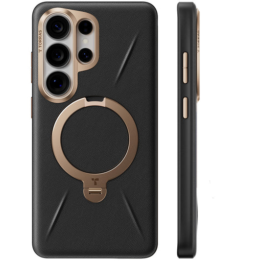 Funda MagSafe para Samsung Galaxy S26 Ultra, Torras, QPRO Leather, Negra