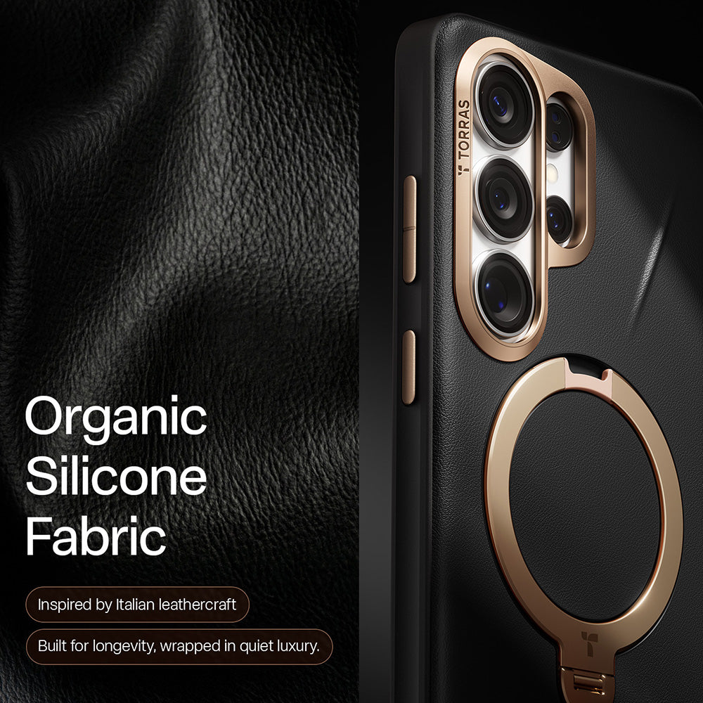 MagSafe Case for Samsung Galaxy S26 Ultra, Torras, QPRO Leather, Black