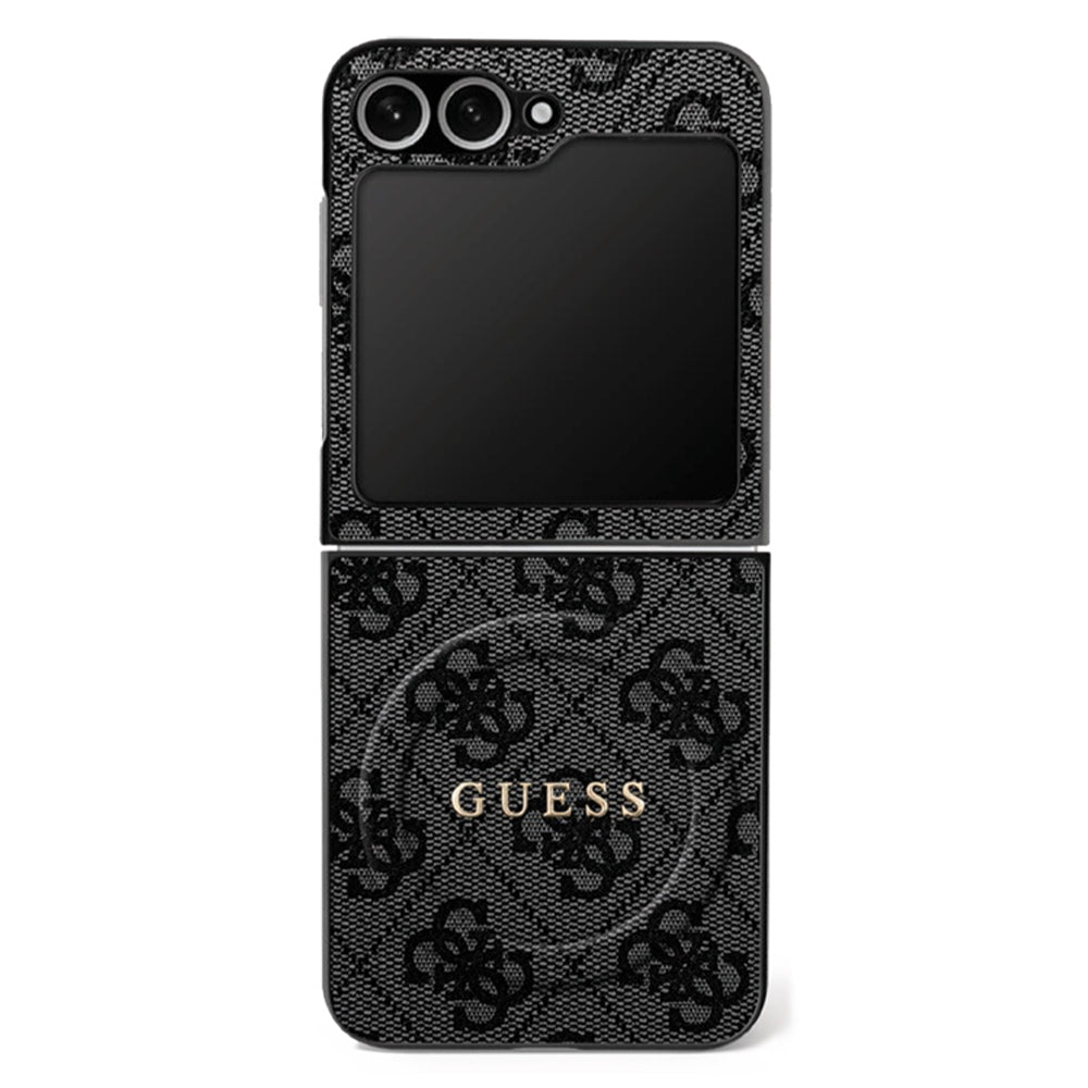 Funda MagSafe para Samsung Galaxy Z Flip7 F766, Guess, Colección 4G, Negra