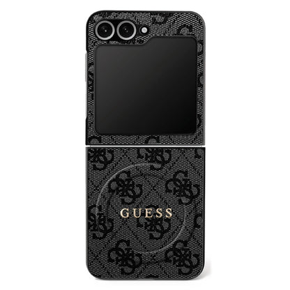 Funda MagSafe para Samsung Galaxy Z Flip7 F766, Guess, Colección 4G, Negra