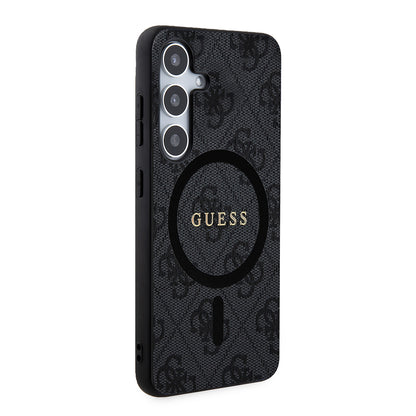 Funda MagSafe para Samsung Galaxy Z Flip7 F766, Guess, Colección 4G, Negra