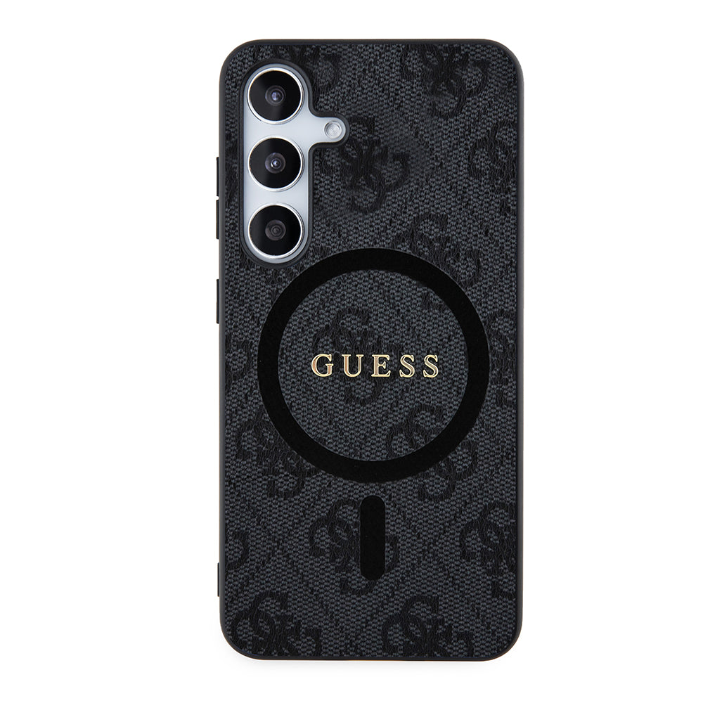 Funda MagSafe para Samsung Galaxy Z Flip7 F766, Guess, Colección 4G, Negra