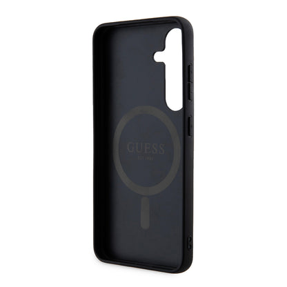 Funda MagSafe para Samsung Galaxy Z Flip7 F766, Guess, Colección 4G, Negra
