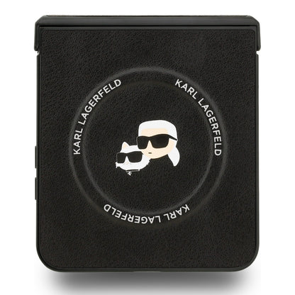 Funda MagSafe para Samsung Galaxy Z Flip7 F766, Karl Lagerfeld, Karl & Choupette Pins, Negra