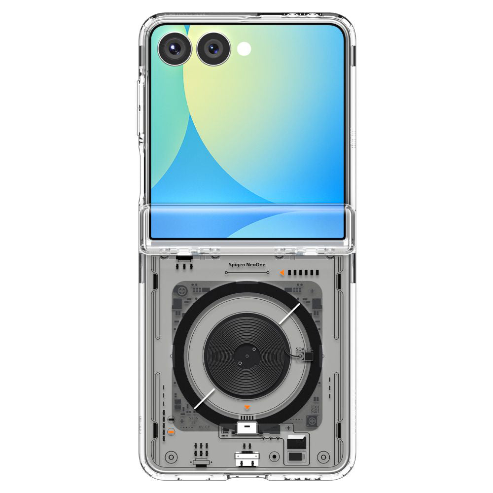 Funda MagSafe para Samsung Galaxy Z Flip7 F766, Spigen, Ultra Hybrid Pro Neo One, Transparente ACS09560