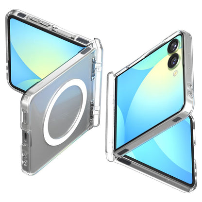Funda MagSafe para Samsung Galaxy Z Flip7 F766, Spigen, Ultra Hybrid Pro, Transparente ACS09559