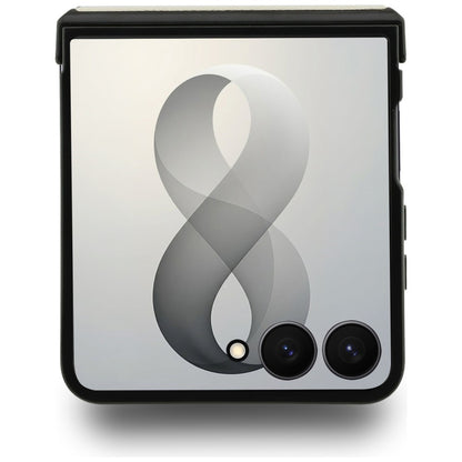 Funda MagSafe para Samsung Galaxy Z Flip8 F776, Guess, Soporte Anillo Logo Clásico Granulado, Beige