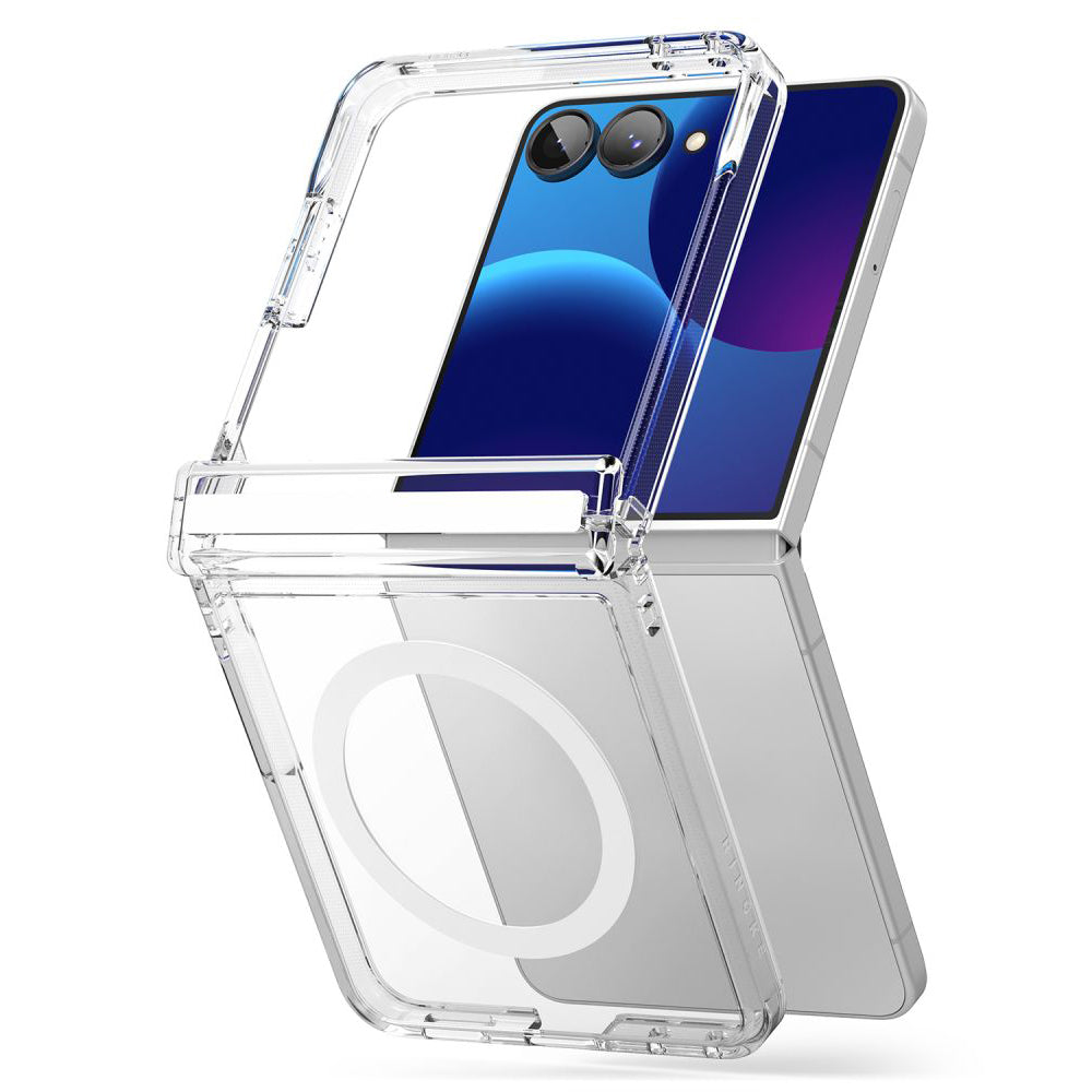 Funda MagSafe para Samsung Galaxy Z Flip8 F776, Ringke, Fusion Flap, Transparente