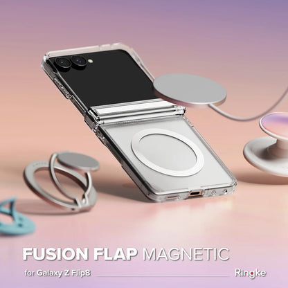 Funda MagSafe para Samsung Galaxy Z Flip8 F776, Ringke, Fusion Flap, Transparente