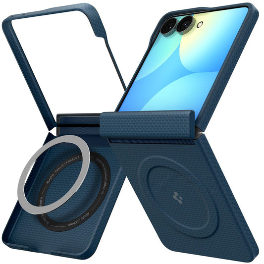 Funda MagSafe para Samsung Galaxy Z Flip8 F776, Spigen, Air Skin, Azul Marino ACS11514