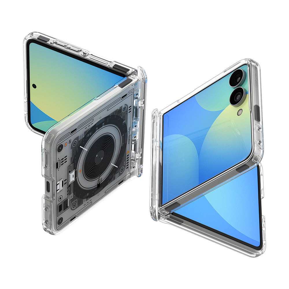 Funda MagSafe para Samsung Galaxy Z Flip8 F776, Spigen, Ultra Hybrid Pro Neo One, Transparente ACS11525