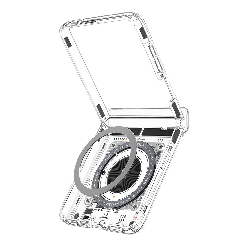 Funda MagSafe para Samsung Galaxy Z Flip8 F776, Spigen, Ultra Hybrid Pro Neo One, Transparente ACS11525