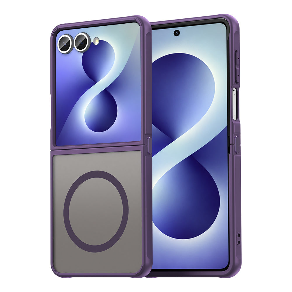 Funda MagSafe para Samsung Galaxy Z Flip8 F776, Techsuit, HaloFrost II, Morado