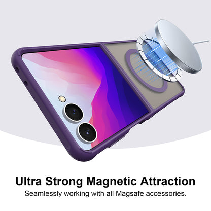 Funda MagSafe para Samsung Galaxy Z Flip8 F776, Techsuit, HaloFrost II, Morado