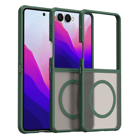 Funda MagSafe para Samsung Galaxy Z Flip8 F776, Techsuit, HaloFrost II, Verde