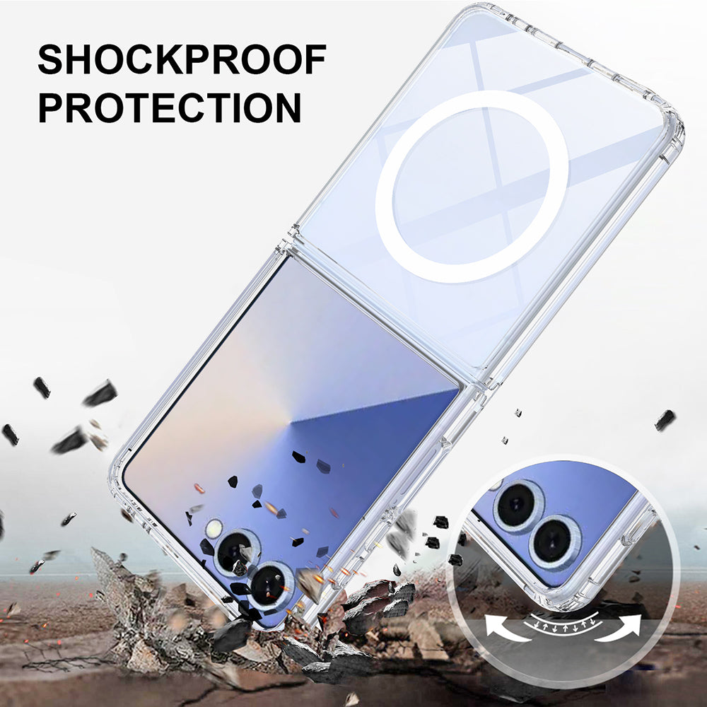 Funda MagSafe para Samsung Galaxy Z Flip8 F776, Techsuit, Pro, Transparente