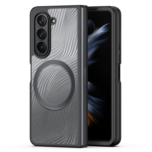 Funda MagSafe para Samsung Galaxy Z Fold5 F946, DUX DUCIS, Aimo, Negra