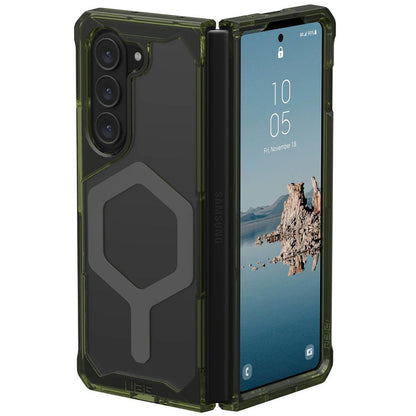 Funda MagSafe para Samsung Galaxy Z Fold5 F946, Urban Armor Gear, Plyo Pro, Verde Gris
