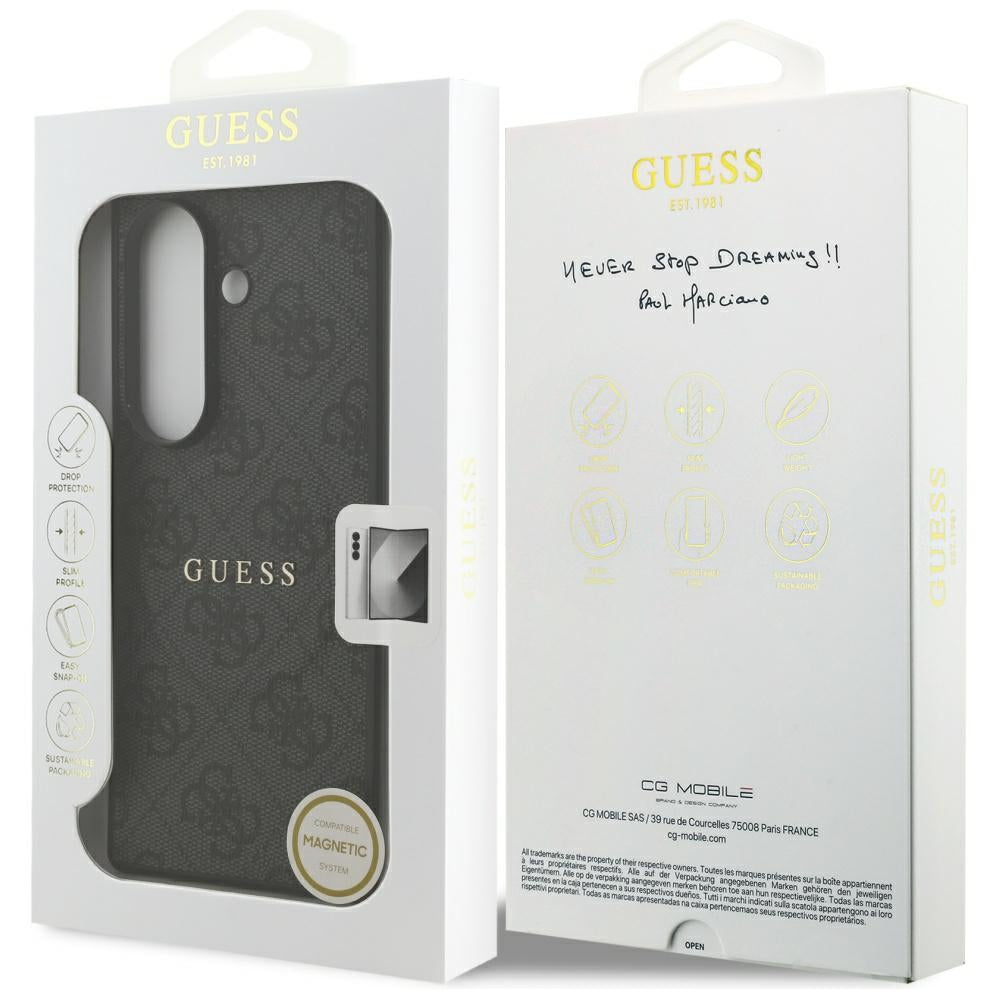 Funda MagSafe para Samsung Galaxy Z Fold7 F966, Guess, 4G Classic, Negra