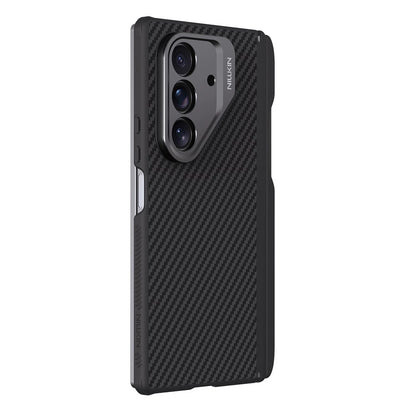 Funda MagSafe para Samsung Galaxy Z Fold7 F966, Nillkin, CarboProp con recorte para cámara y soporte para S-Pen, Negra