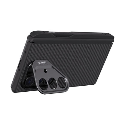 Funda MagSafe para Samsung Galaxy Z Fold7 F966, Nillkin, CarboProp con recorte para cámara y soporte para S-Pen, Negra