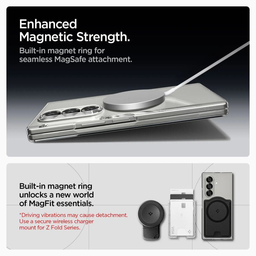 Funda MagSafe para Samsung Galaxy Z Fold7 F966, Spigen, Air Skin, Transparente