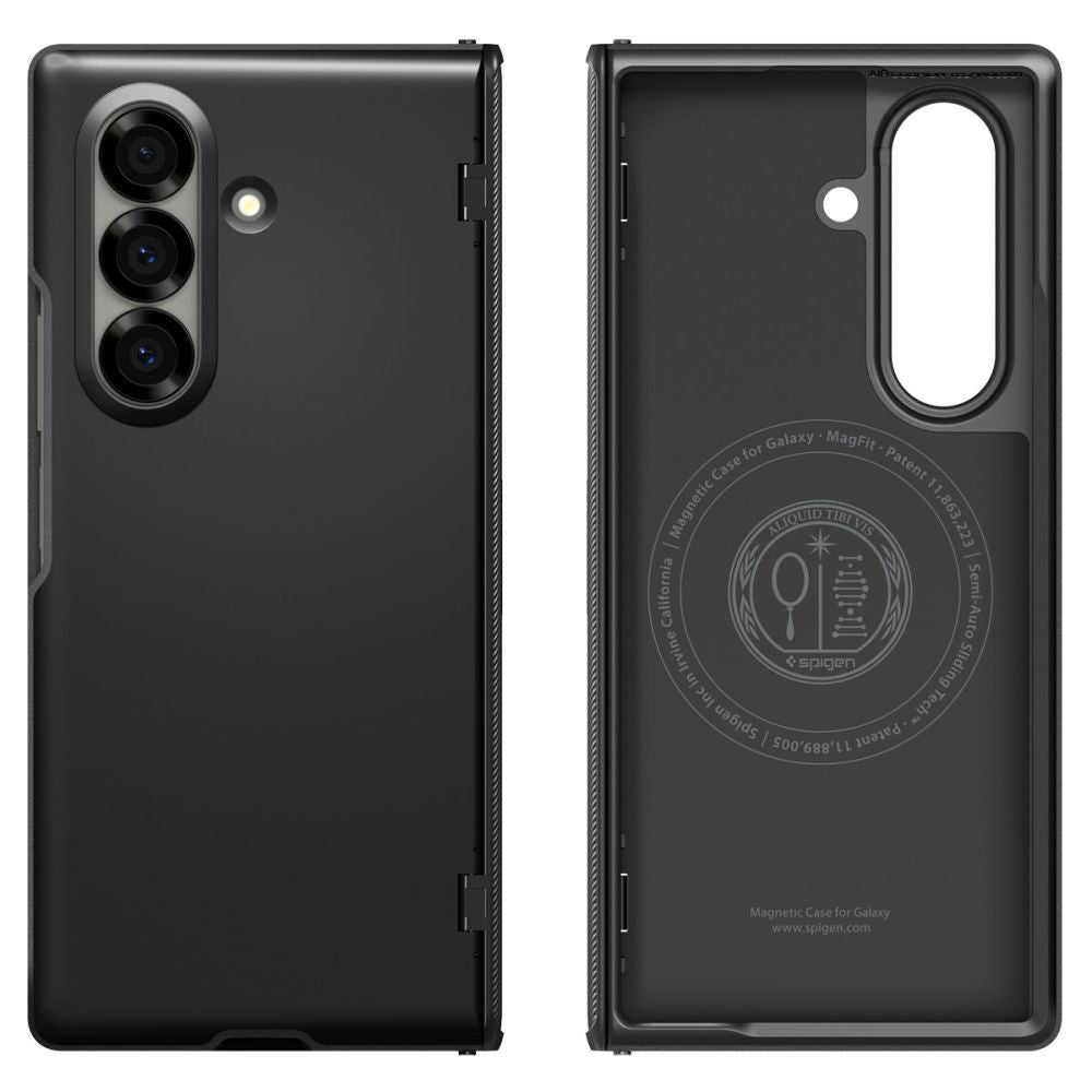 Funda MagSafe para Samsung Galaxy Z Fold7 F966, Spigen, Slim Armor Pro, Negra