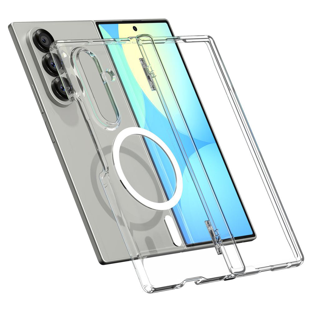 Funda MagSafe para Samsung Galaxy Z Fold7 F966, Spigen, Ultra Hybrid Pro, Transparente