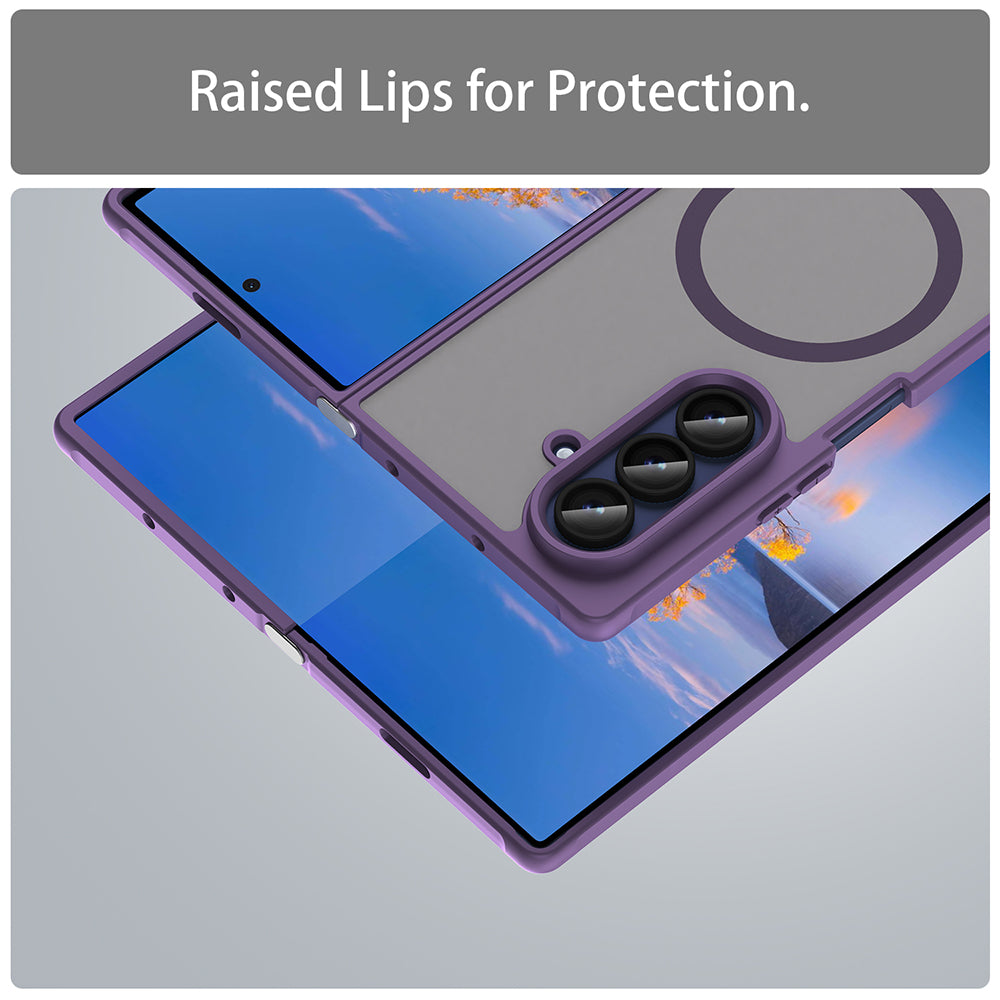 Funda MagSafe para Samsung Galaxy Z Fold7 F966, Techsuit, HaloFrost II, Morado