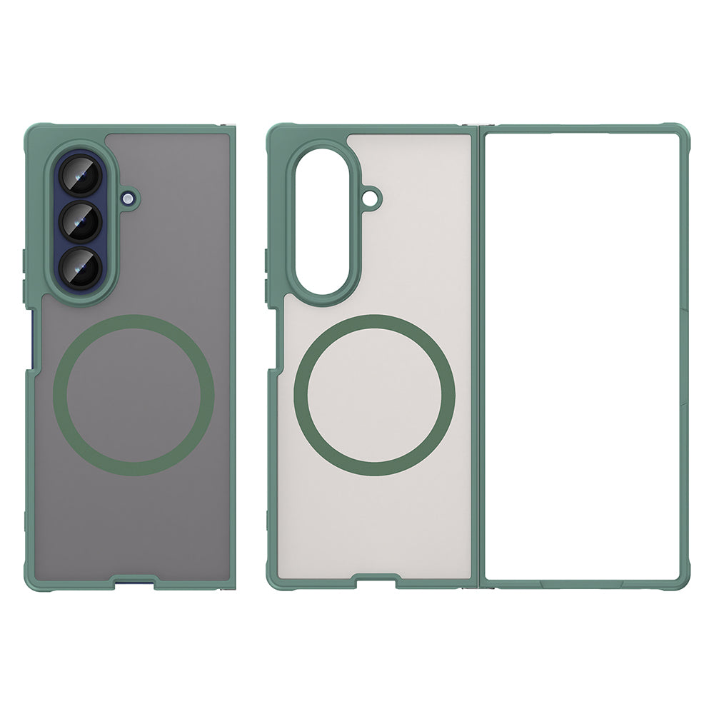 Funda MagSafe para Samsung Galaxy Z Fold7 F966, Techsuit, HaloFrost II, Verde