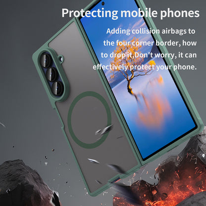 Funda MagSafe para Samsung Galaxy Z Fold7 F966, Techsuit, HaloFrost II, Verde