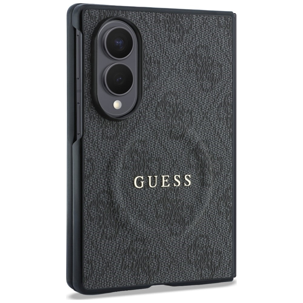Funda MagSafe para Samsung Galaxy Z Fold8 F971, Guess, 4G Leather Classic, Negra