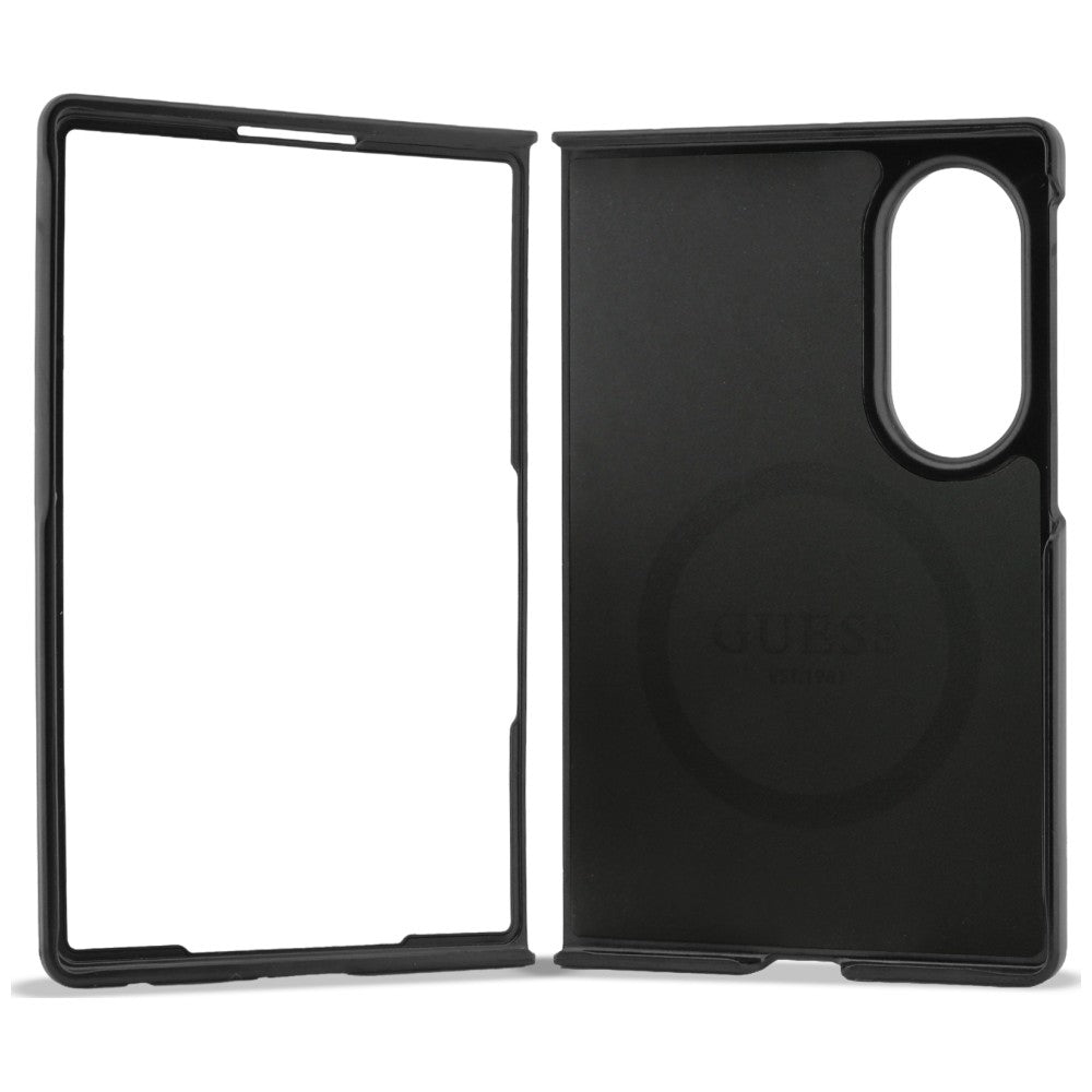 Funda MagSafe para Samsung Galaxy Z Fold8 F971, Guess, 4G Leather Classic, Negra