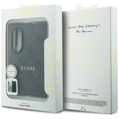 Funda MagSafe para Samsung Galaxy Z Fold8 F971, Guess, 4G Leather Classic, Negra
