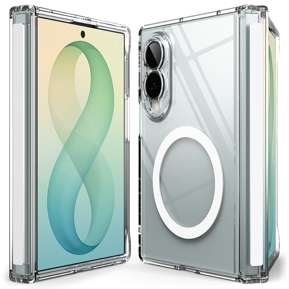 Funda MagSafe para Samsung Galaxy Z Fold8 F971, Ringke, Fusion Flap, Transparente