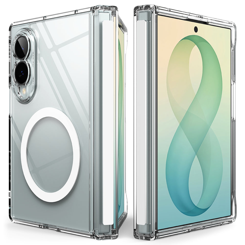 Funda MagSafe para Samsung Galaxy Z Fold8 F971, Ringke, Fusion Flap, Transparente